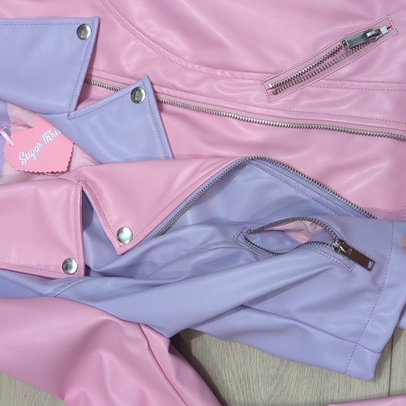 Dolls Kill Pastel Vegan Moto Jacket - Picture 5 of 9